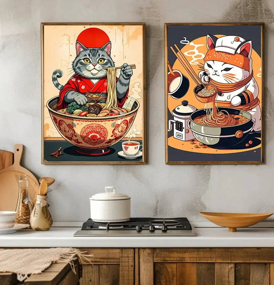Assorted Japanese Animal & Food Posters