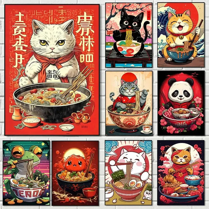 Assorted Japanese Animal & Food Posters