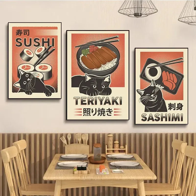 Assorted Japanese Food Posters