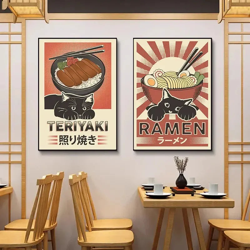Assorted Japanese Food Posters