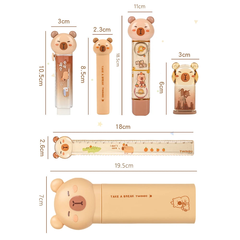 Back to School Capybara Stationery (Set of 6)