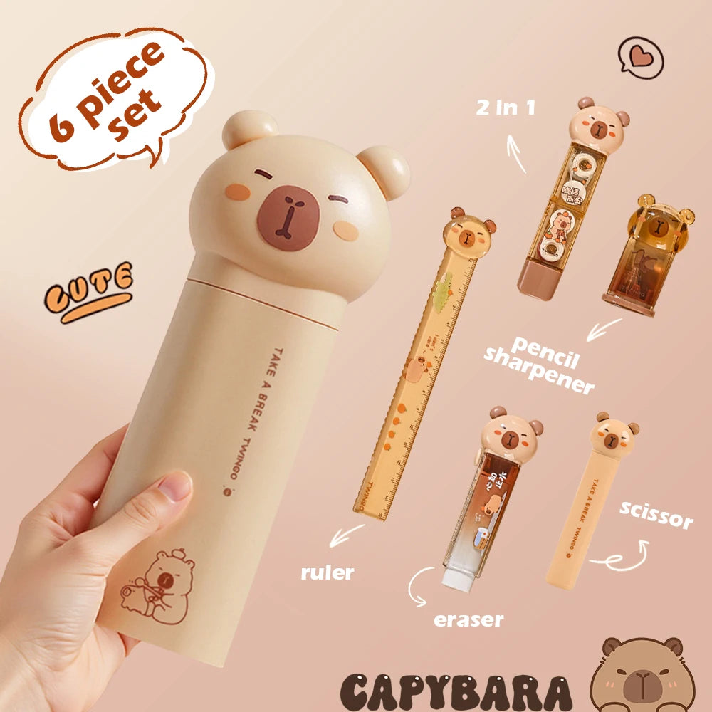 Back to School Capybara Stationery (Set of 6)