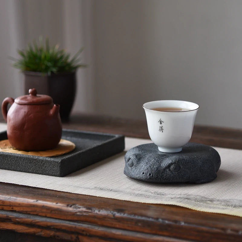 Black Stone Frog Tea Coaster