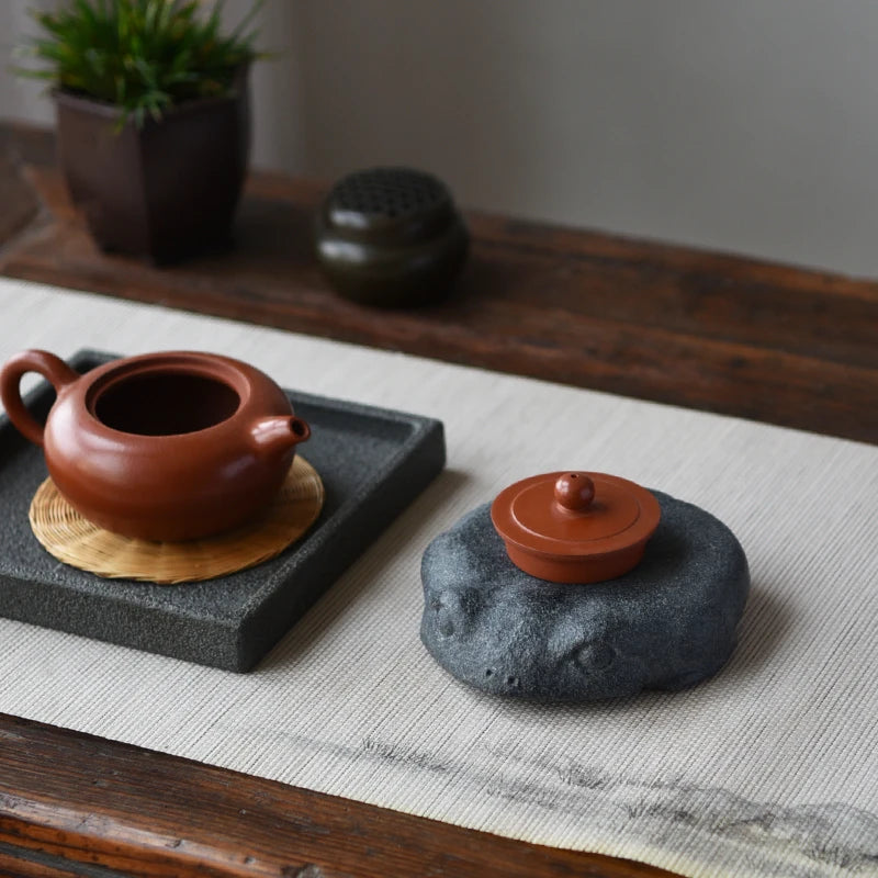 Black Stone Frog Tea Coaster