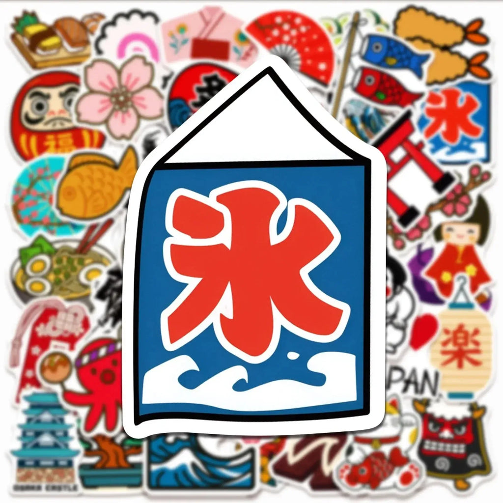 Bulk Traditional Waterproof Japanese Stickers