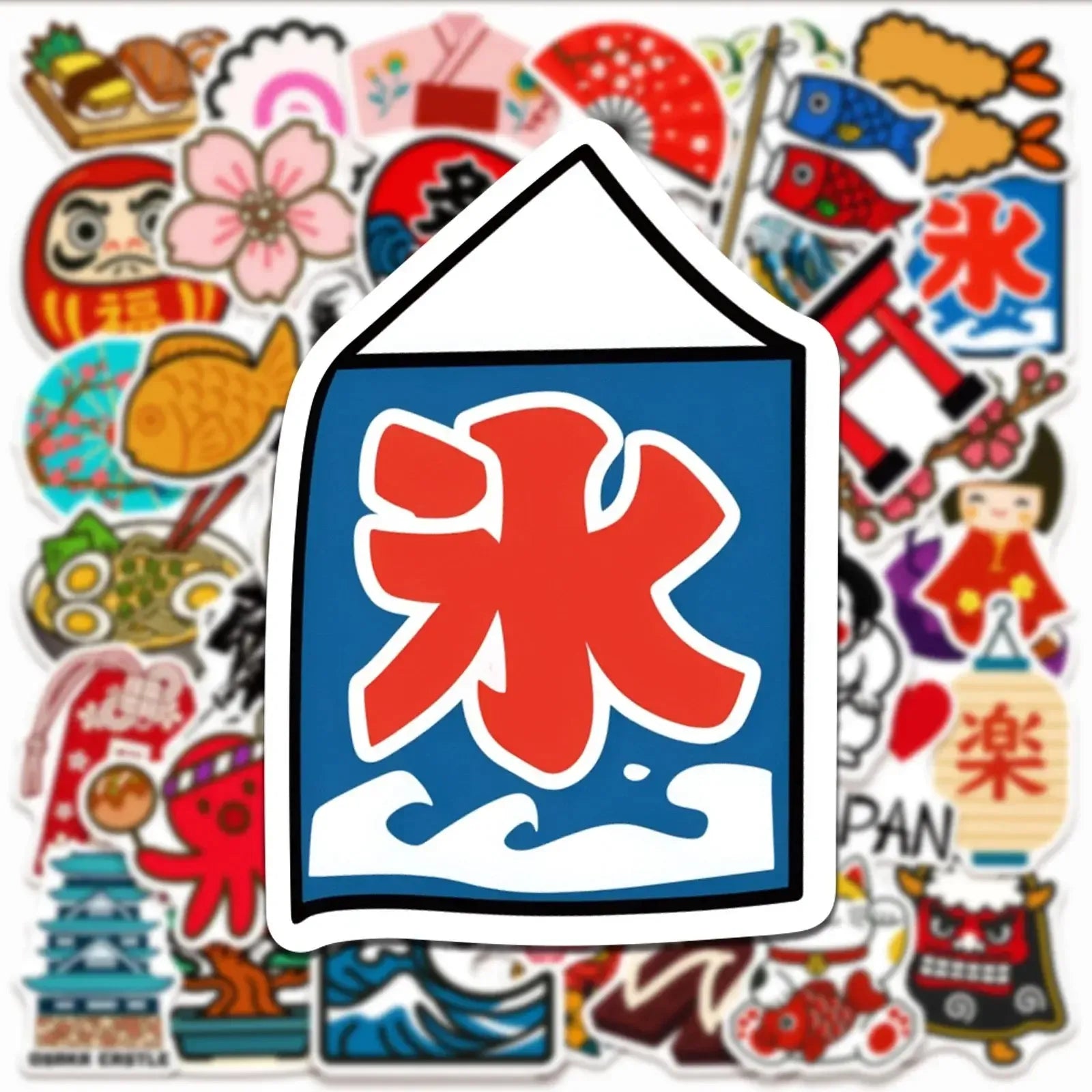 Bulk Traditional Waterproof Japanese Stickers