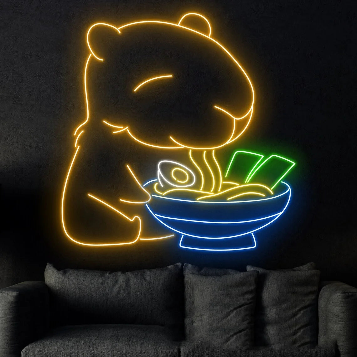 Capybara Ramen Neon Sign