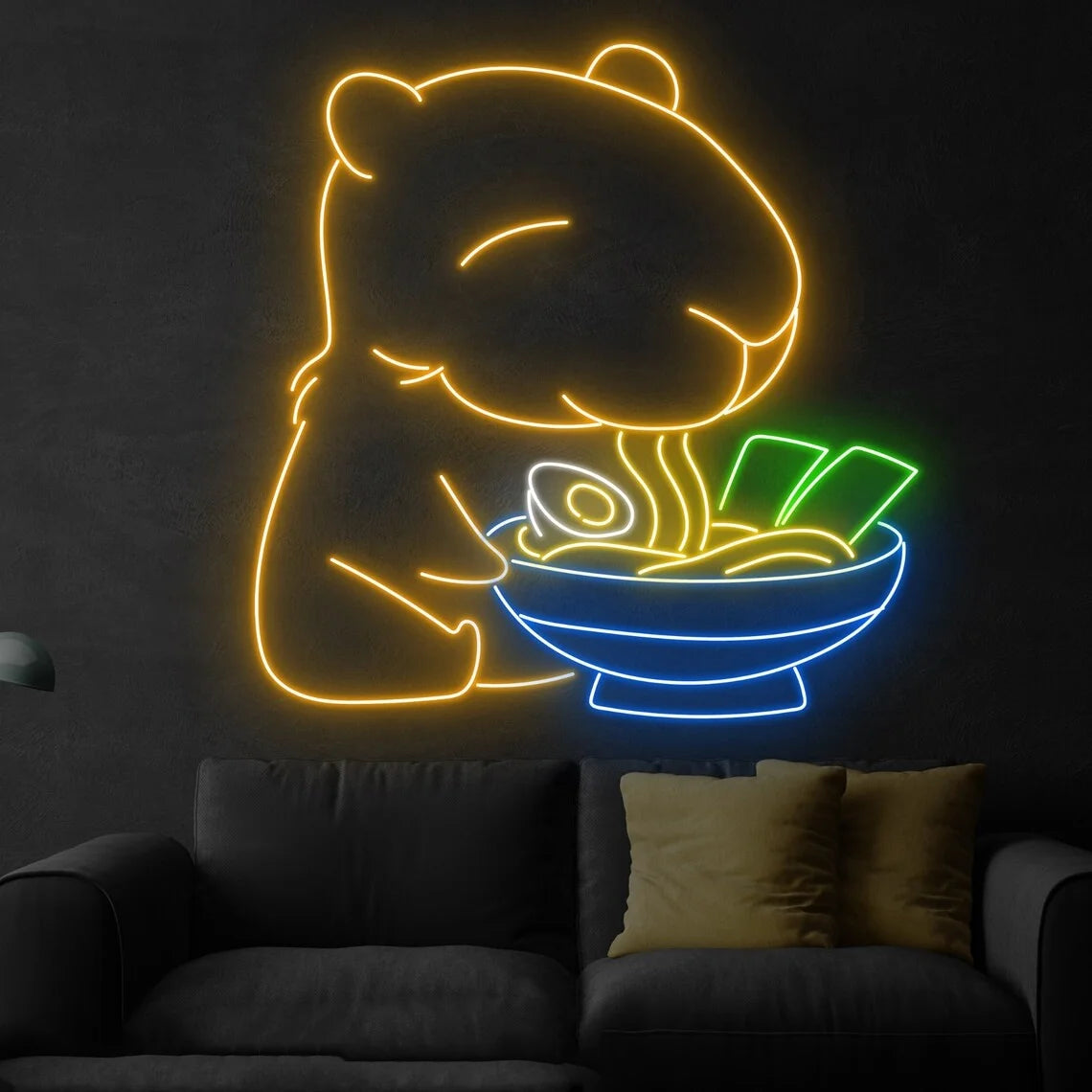 Capybara Ramen Neon Sign