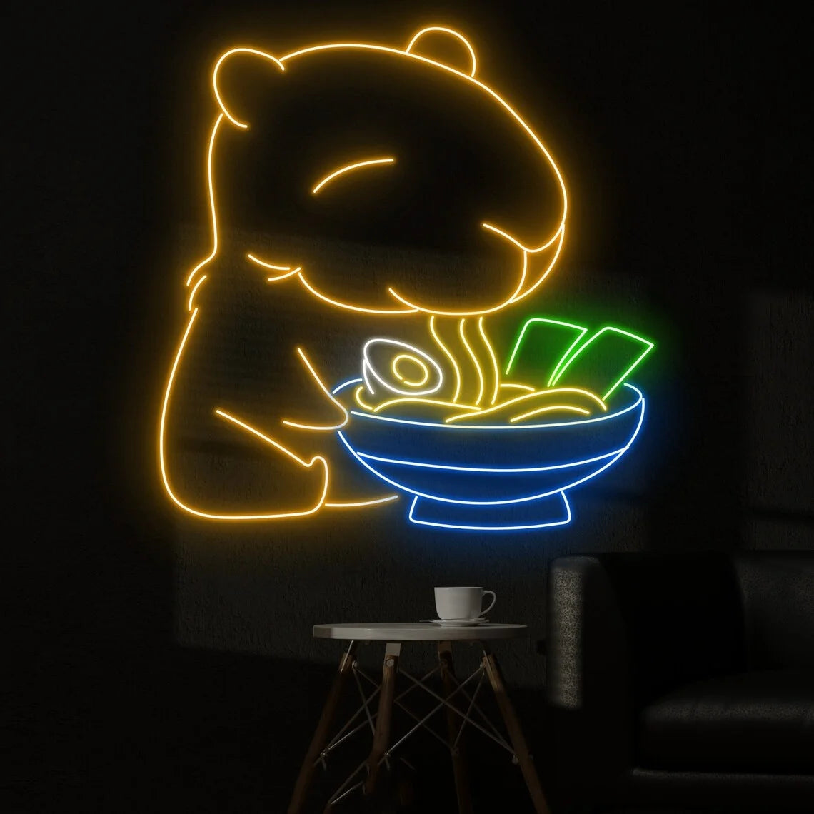 Capybara Ramen Neon Sign