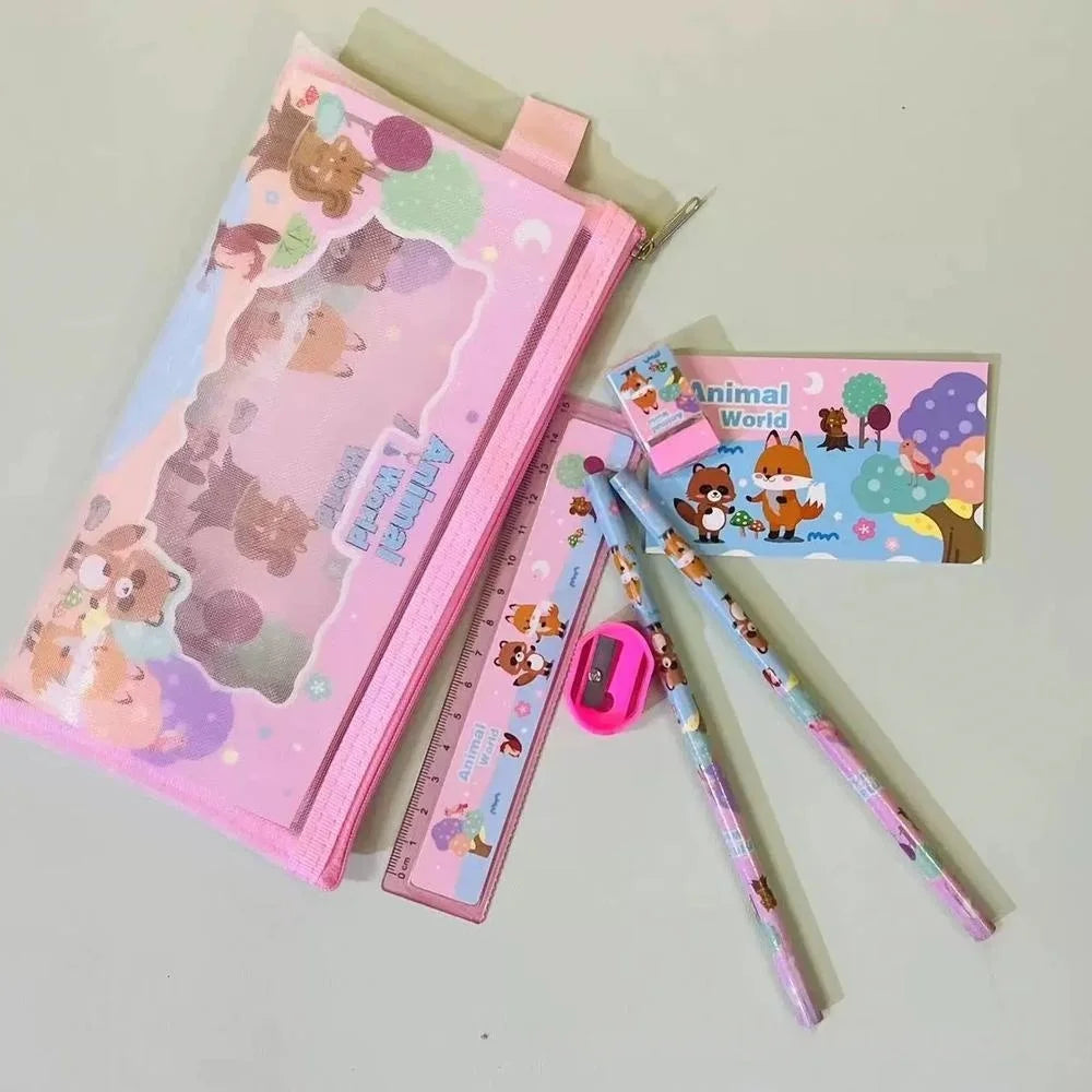 Capybara School Stationery Set with Stickers