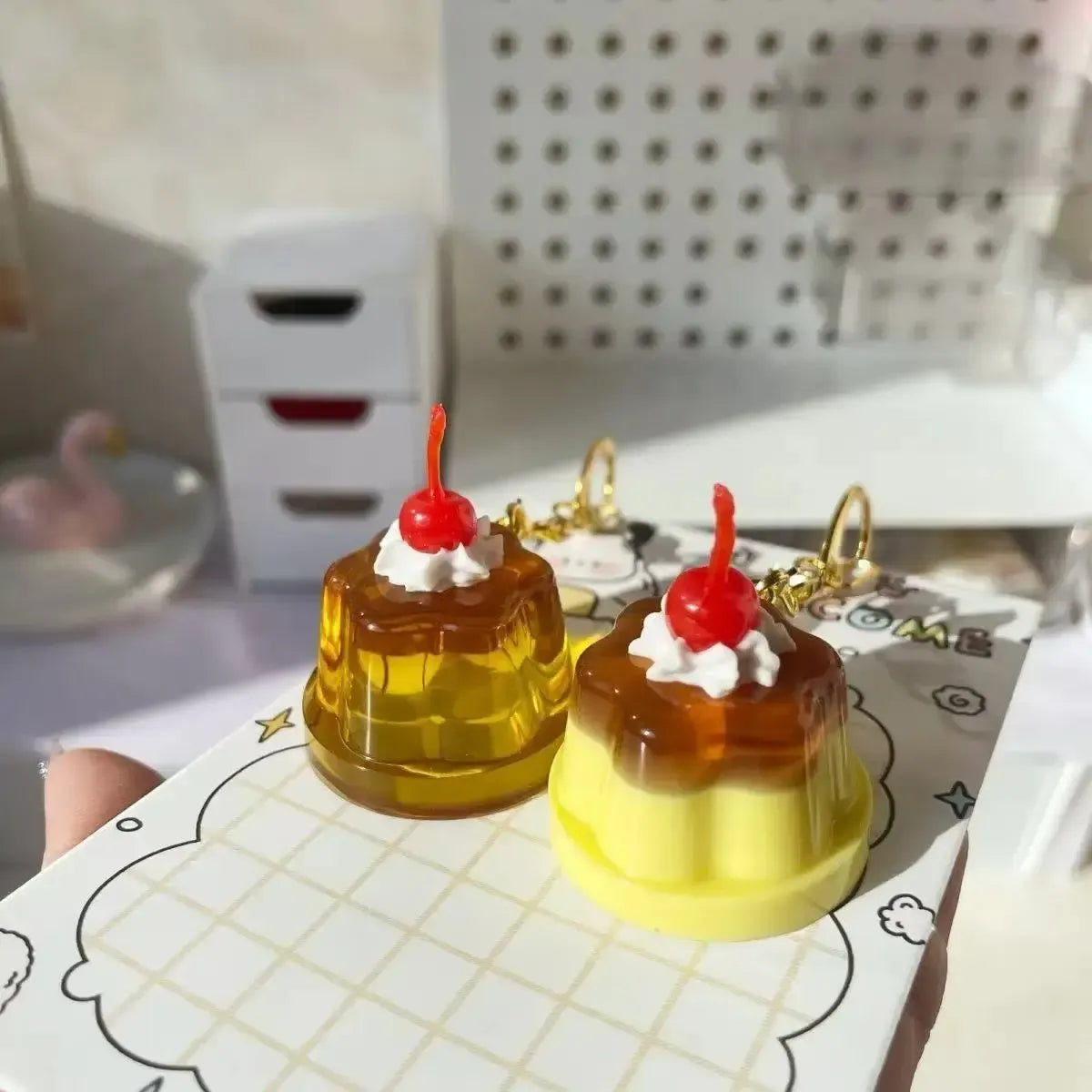 Caramel Pudding Key Chain