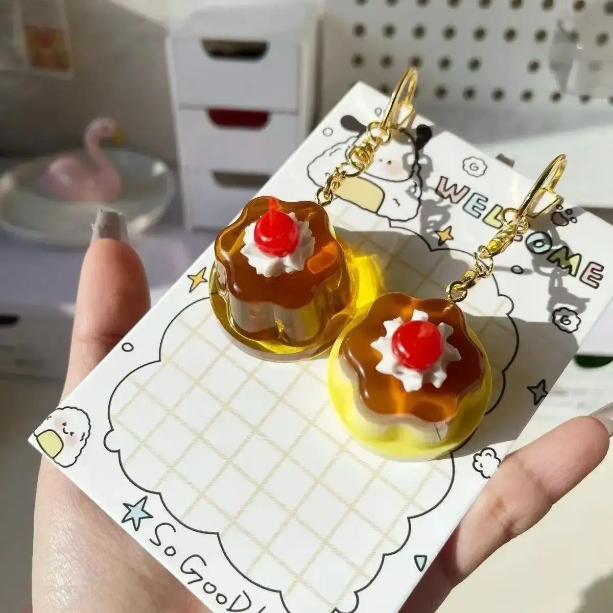 Caramel Pudding Key Chain