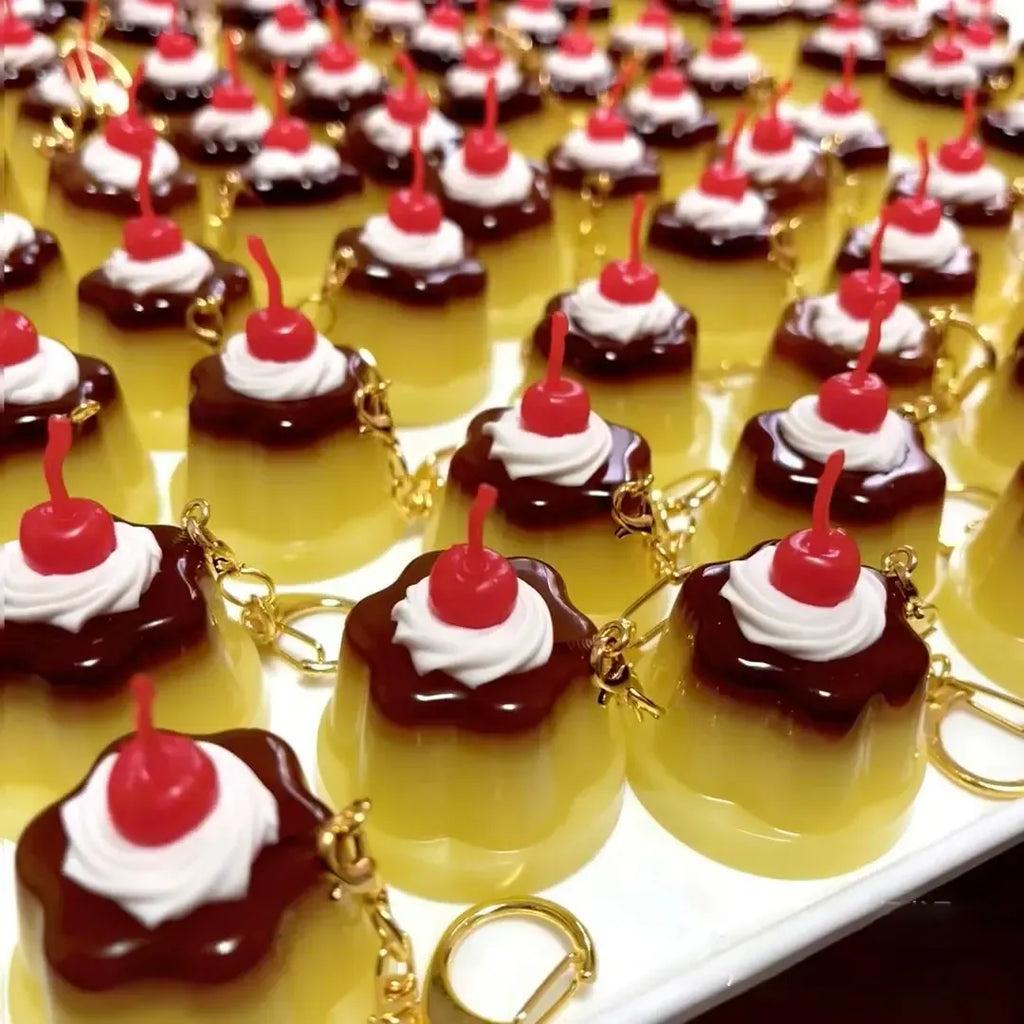 Caramel Pudding Key Chain