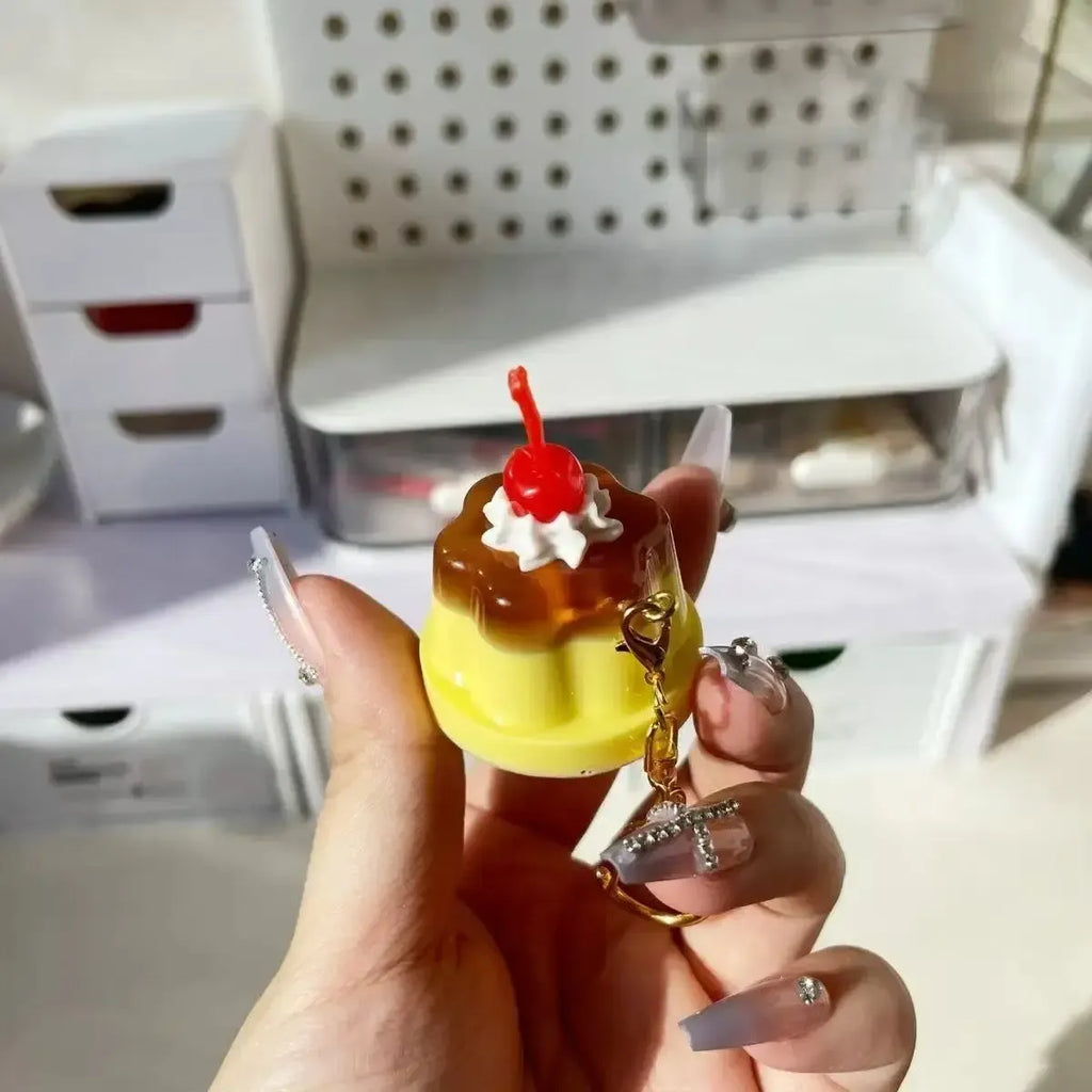Caramel Pudding Key Chain