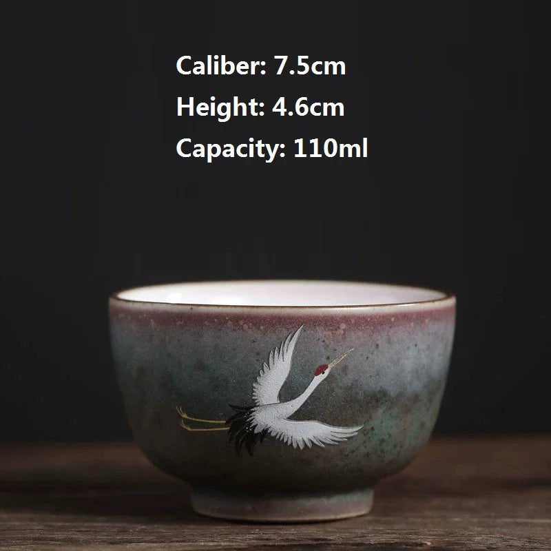 Ceramic Crane Coffee Cup