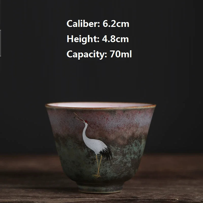 Ceramic Crane Coffee Cup