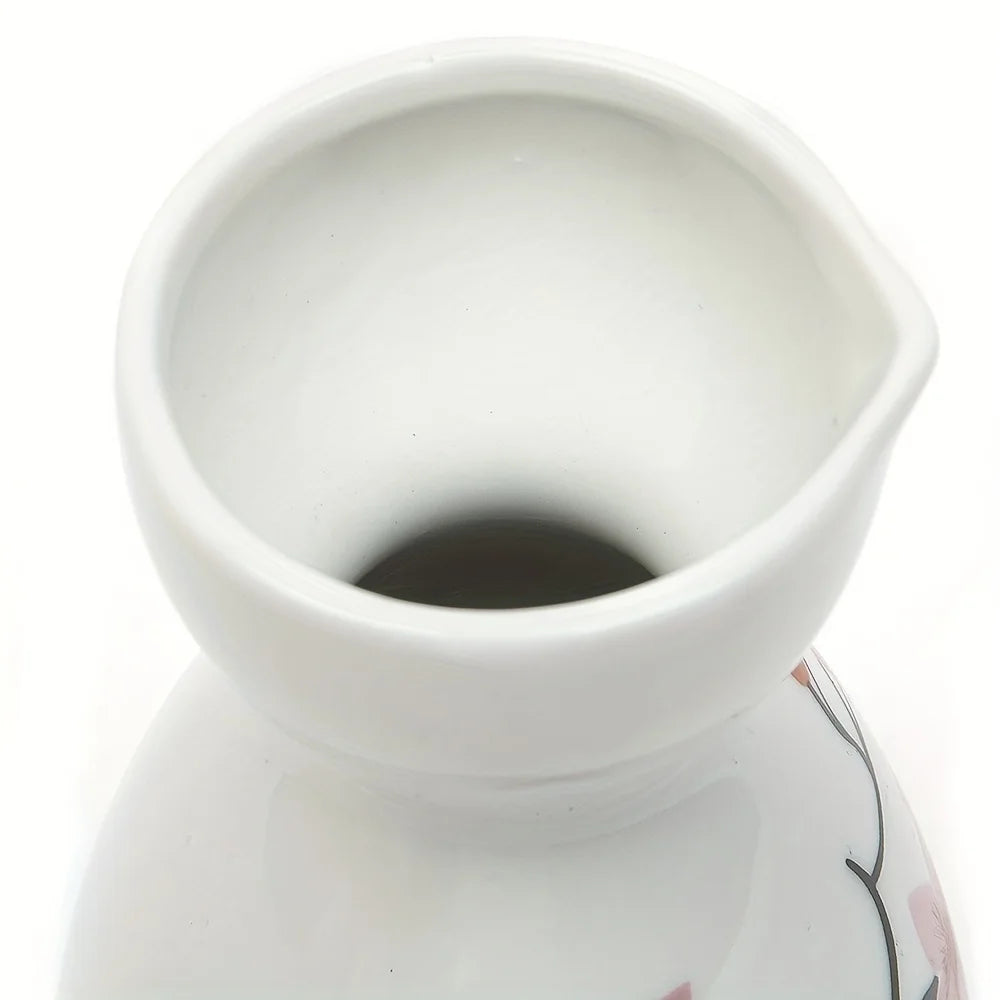 Ceramic Hand Painted Sakura Sake Set