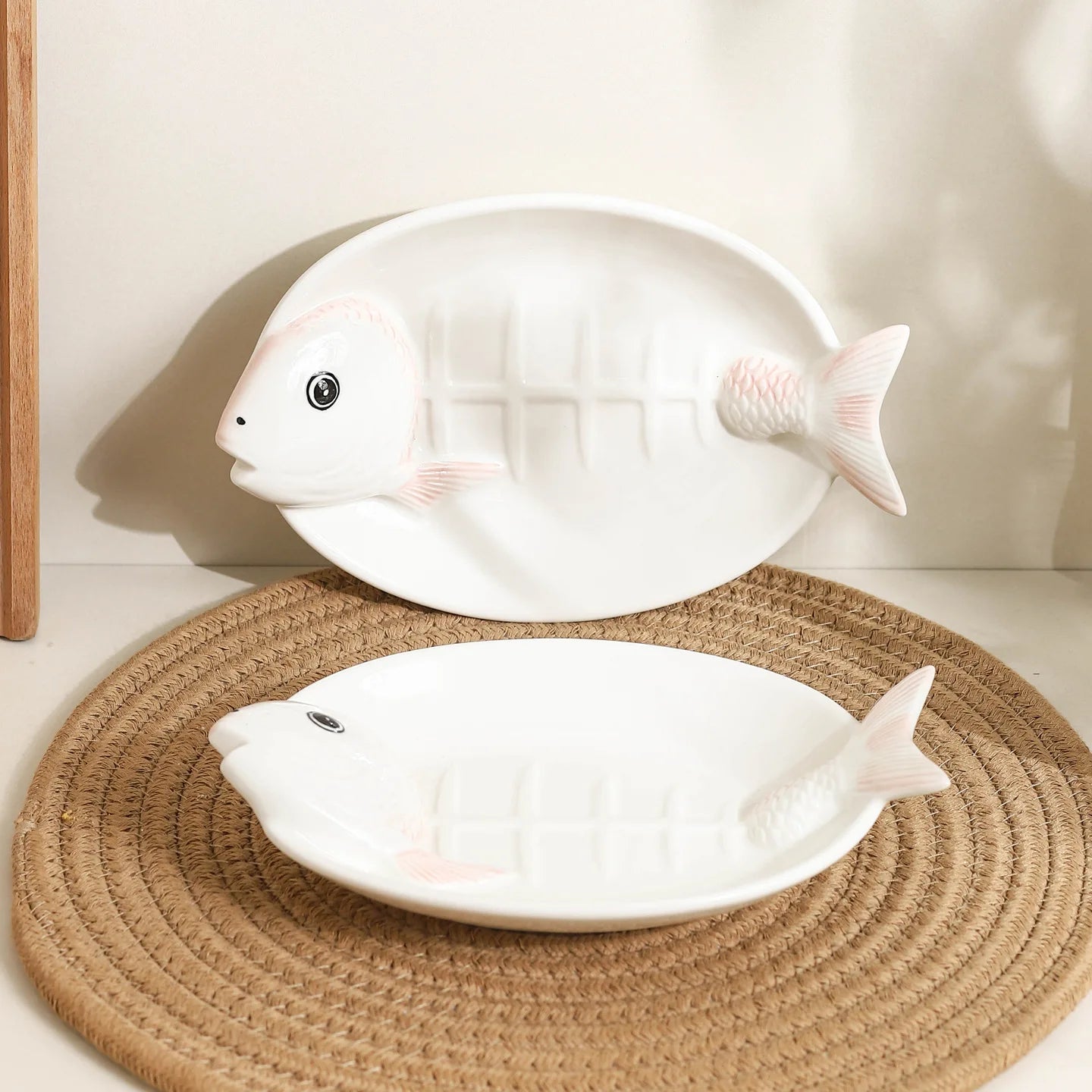 Ceramic Underglaze Salmon Plate