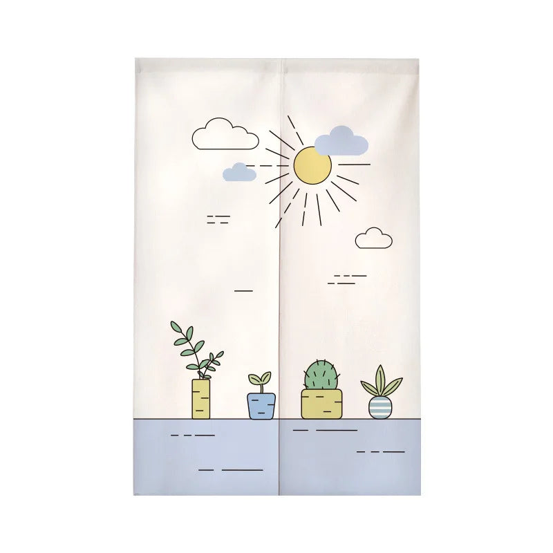 Cute Cat Half Curtain
