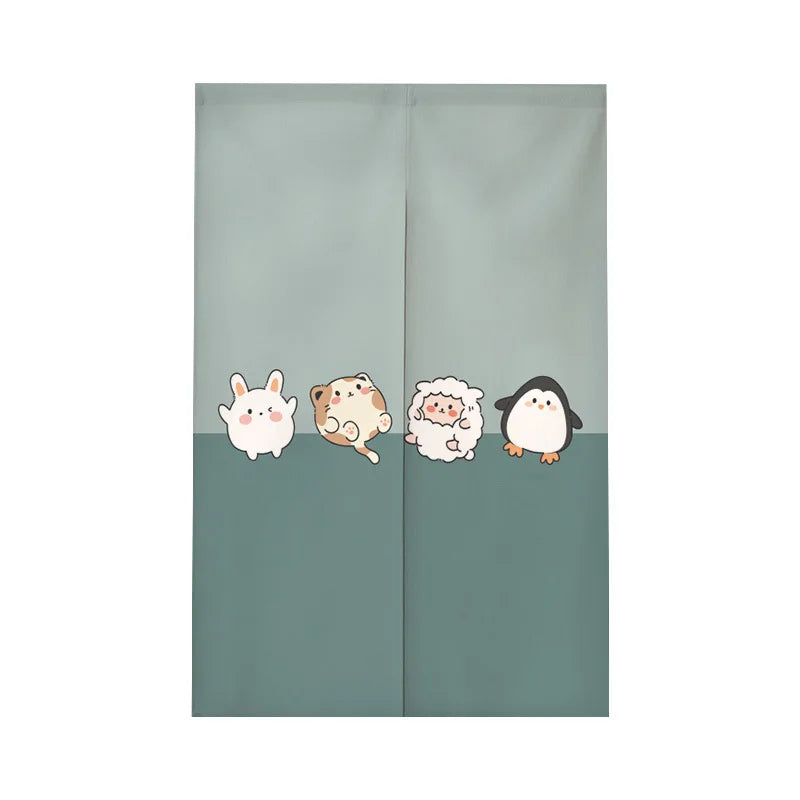 Cute Cat Half Curtain