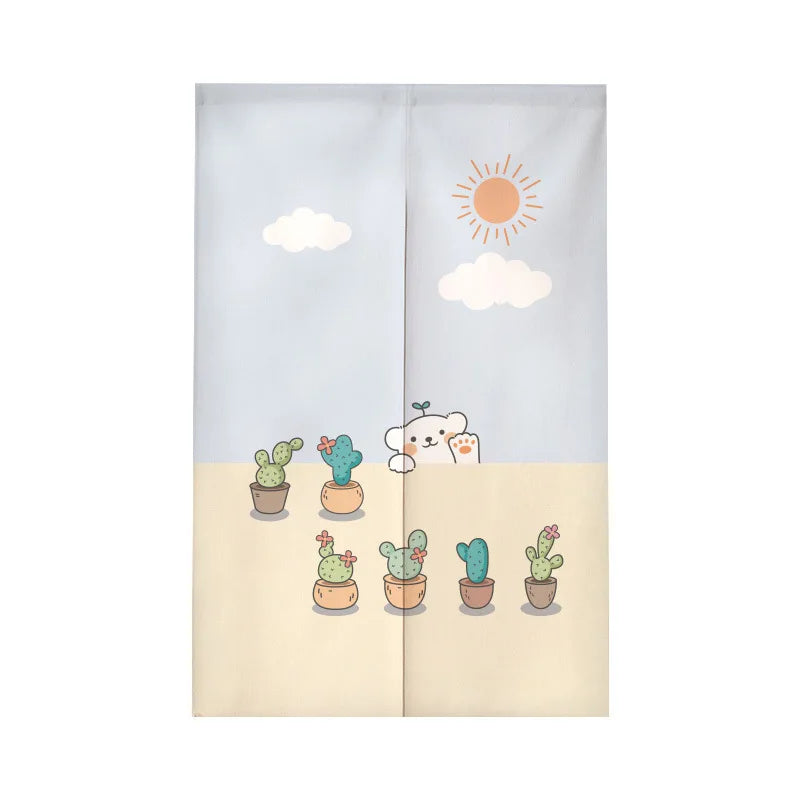 Cute Cat Half Curtain
