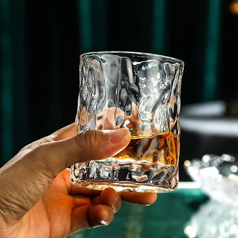 Heavy Japanese Hammer Style Whisky Glass