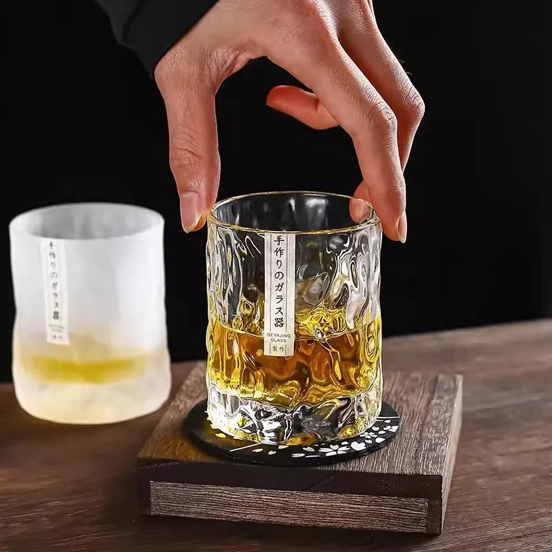 Heavy Japanese Hammer Style Whisky Glass