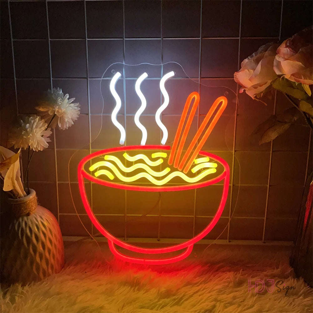 Instant Ramen Neon Sign