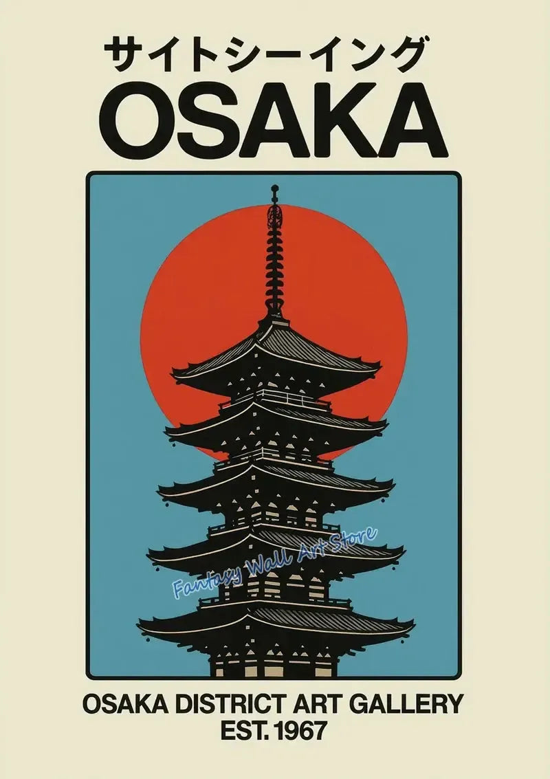 Japan Traveling Vintage Art