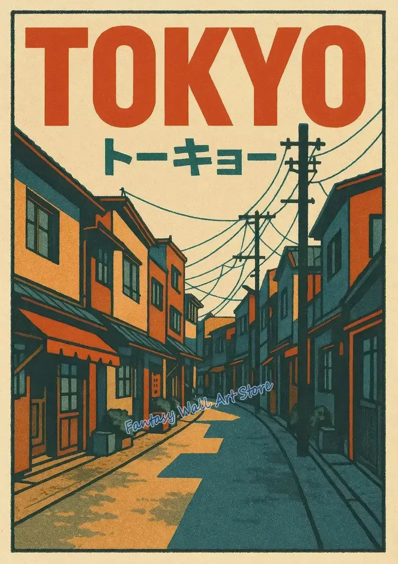 Japan Traveling Vintage Art