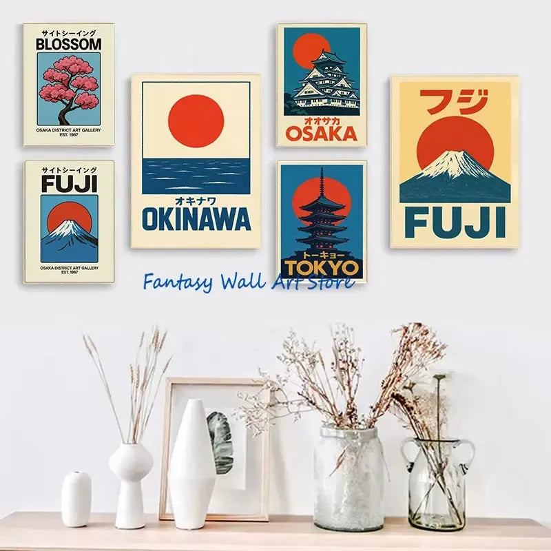 Japan Traveling Vintage Art