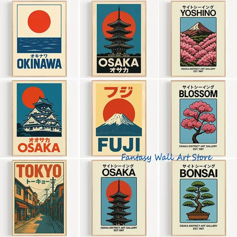 Japan Traveling Vintage Art