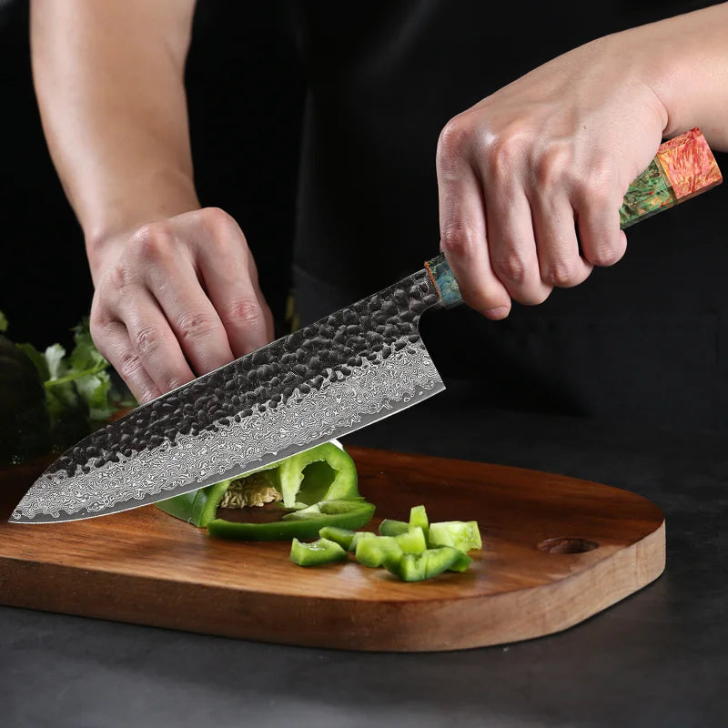 Japanese 8" Damascus Steel Chef Knife