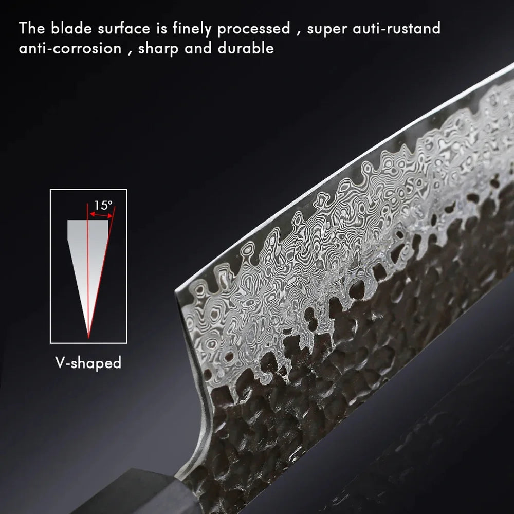 Japanese 8" Damascus Steel Chef Knife