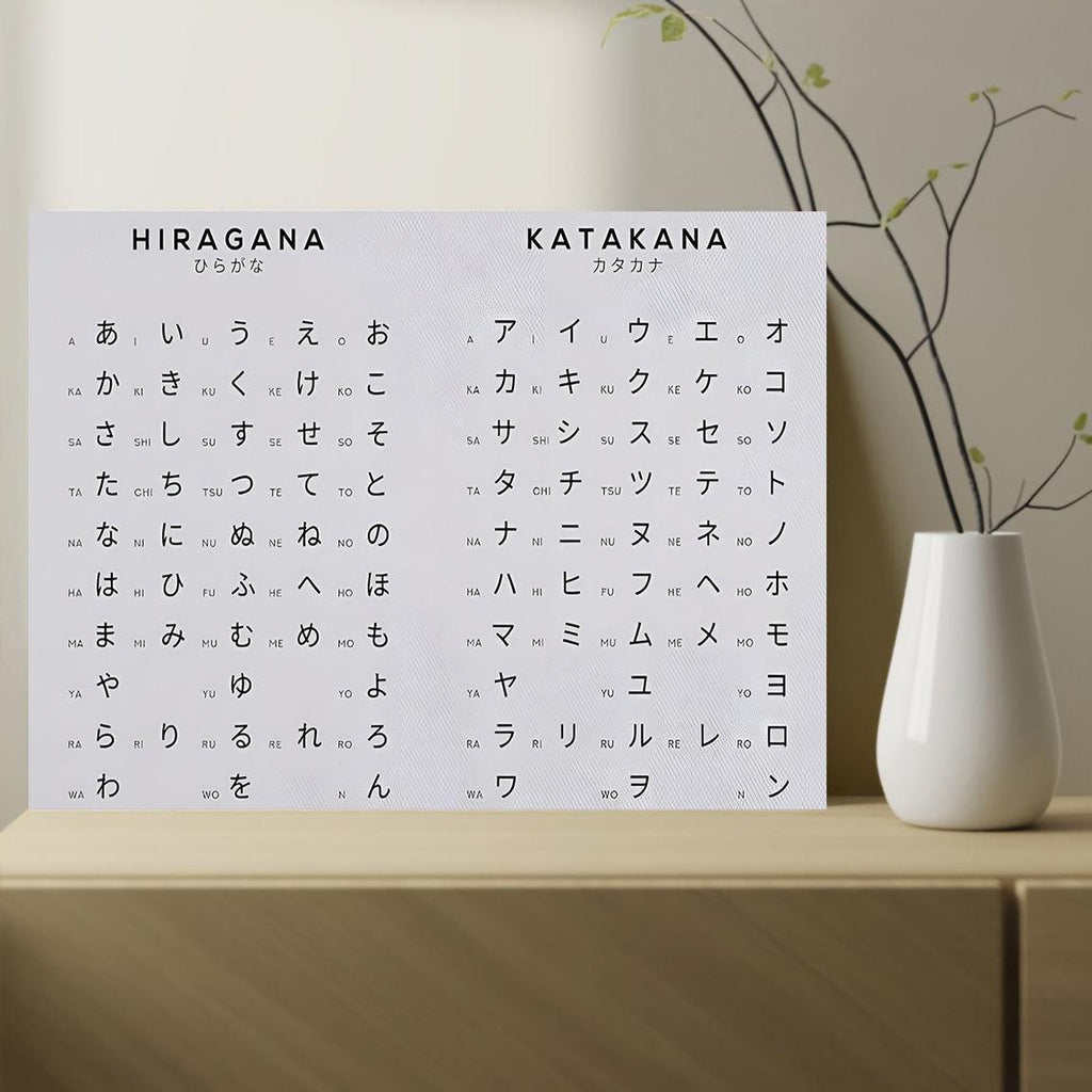 Japanese Canvas Hiragana Katakana Poster