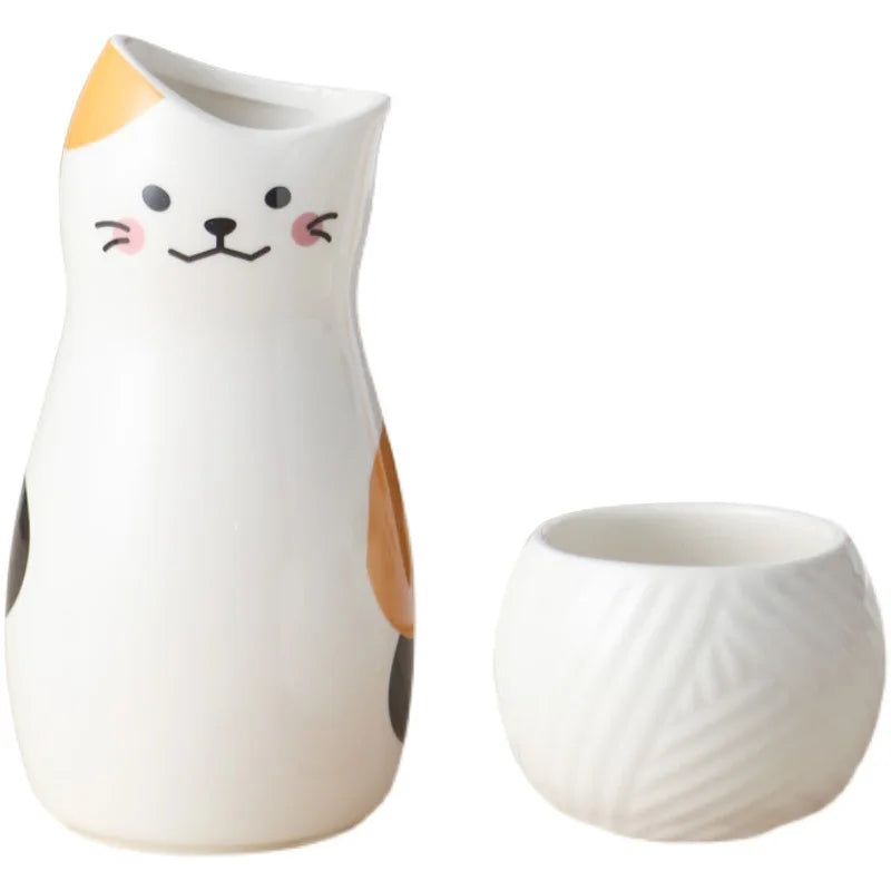 Japanese Cat Sake Cup Set