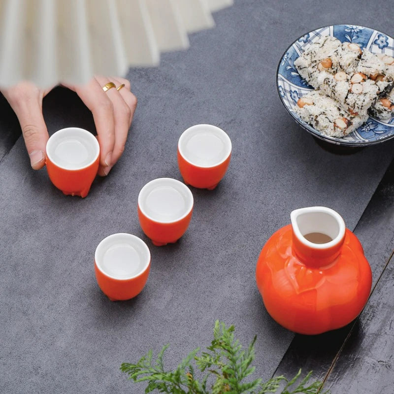 Japanese Ceramic Sake Pot Set