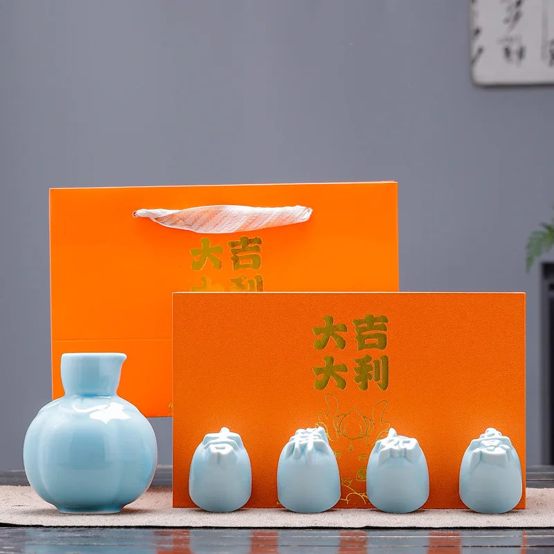Japanese Ceramic Sake Pot Set