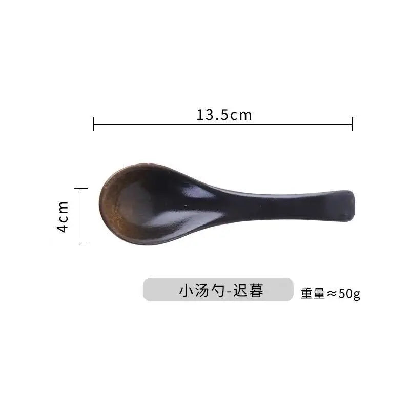 Japanese Ceramic Soup Spoon