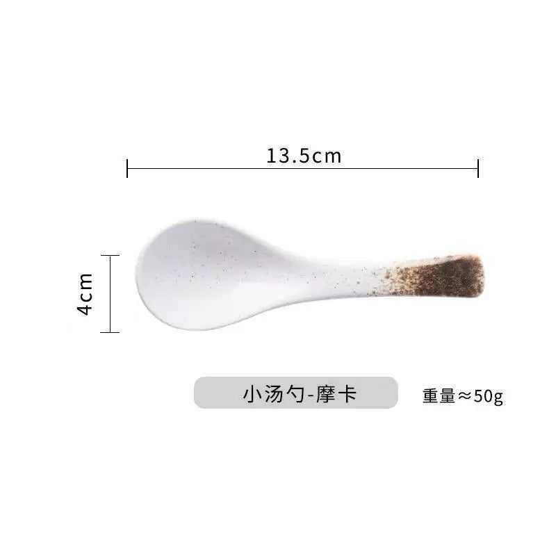 Japanese Ceramic Soup Spoon