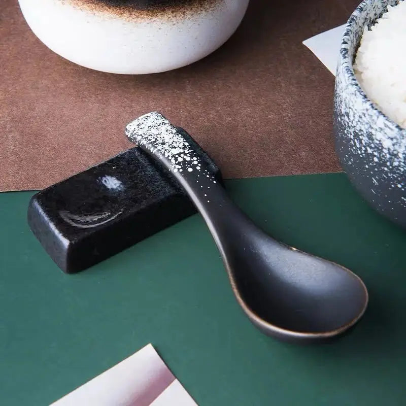 Japanese Ceramic Soup Spoon