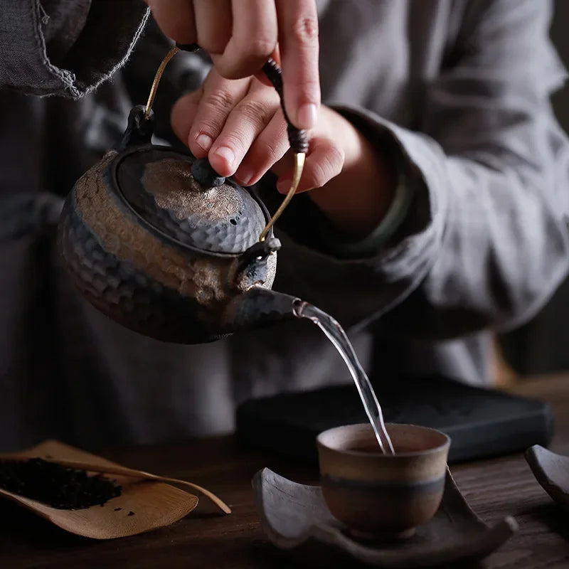 Japanese Crude Ceramic Tea Set