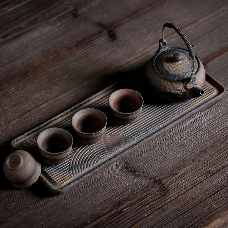 Japanese Crude Ceramic Tea Set
