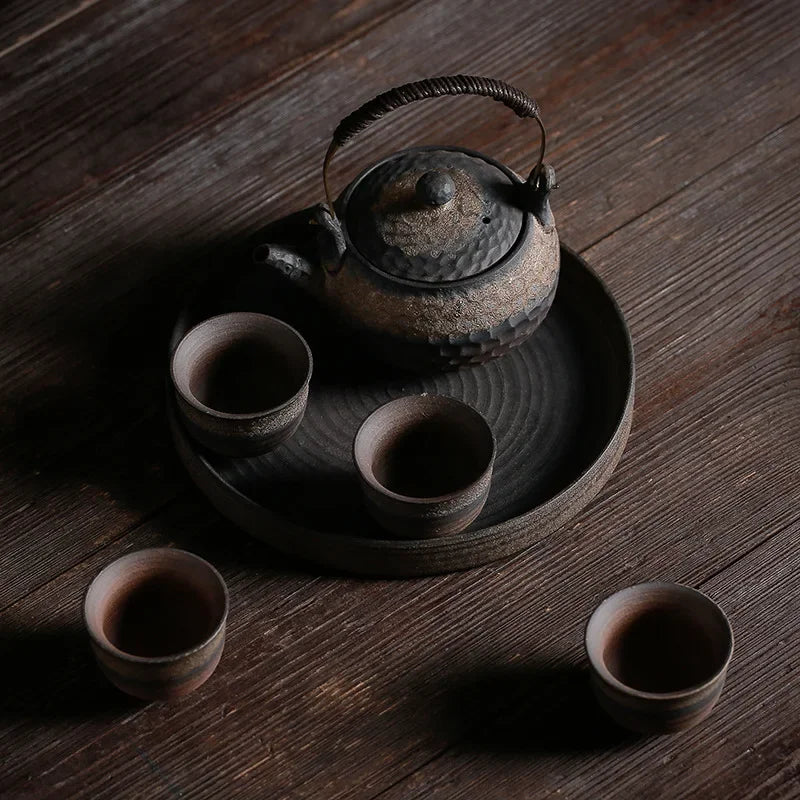 Japanese Crude Ceramic Tea Set