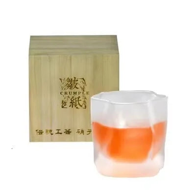 Japanese Edo Crumbled Paper Design Whisky Glass