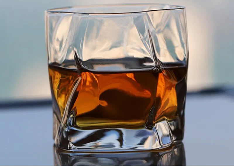 Japanese Edo Crumple Paper Design Glass