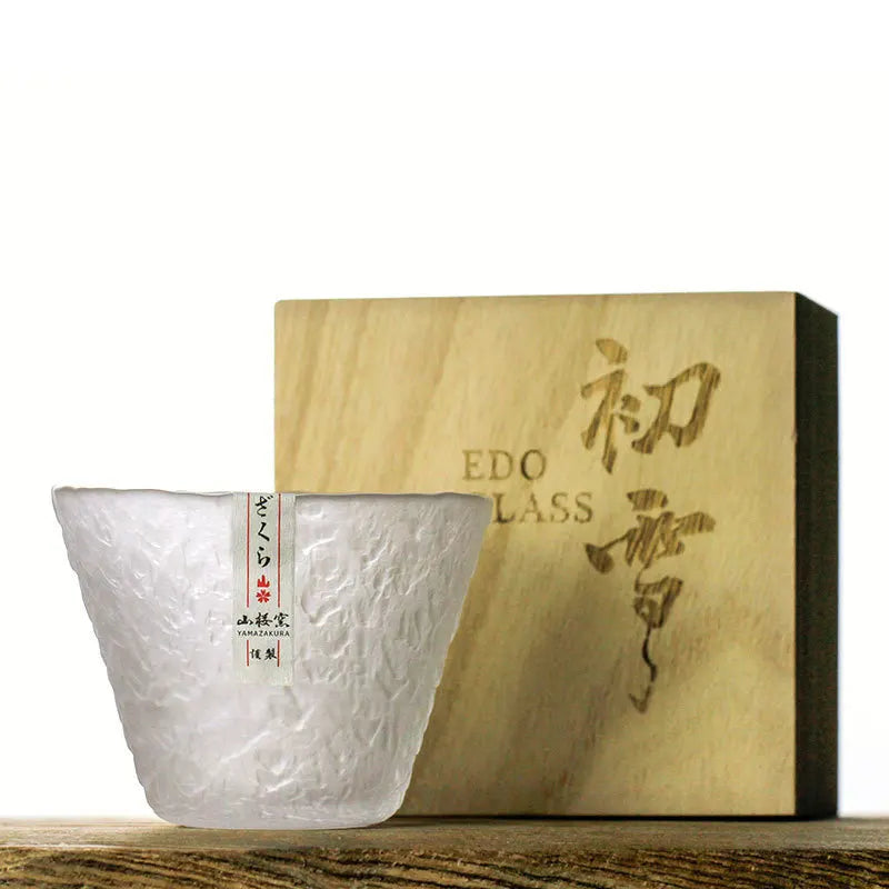 Japanese Edo Hazy Snow Glass