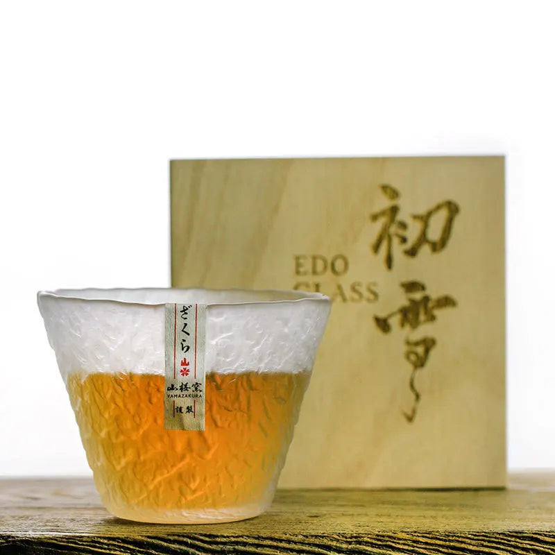 Japanese Edo Hazy Snow Glass