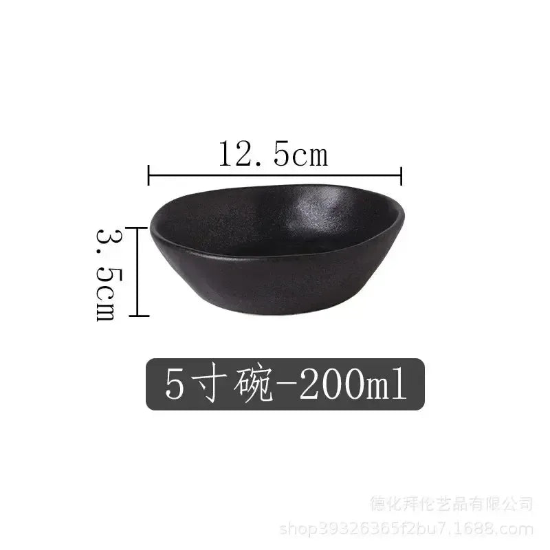Japanese Irregular Wabi-sabi Ceramic Plate