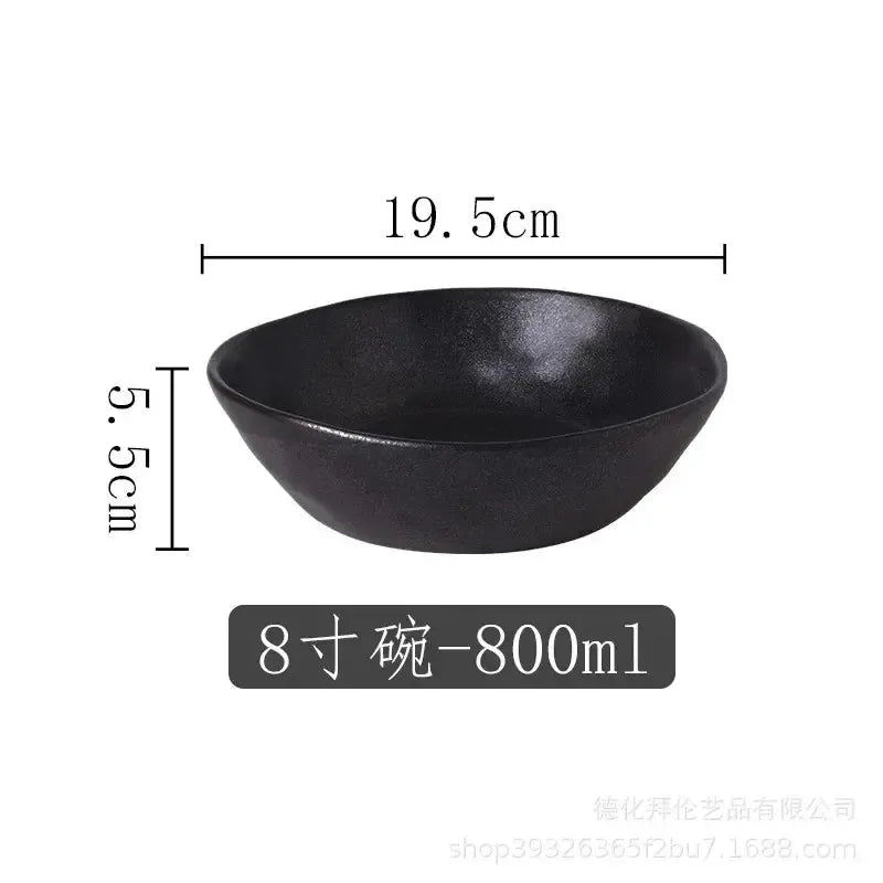 Japanese Irregular Wabi-sabi Ceramic Plate